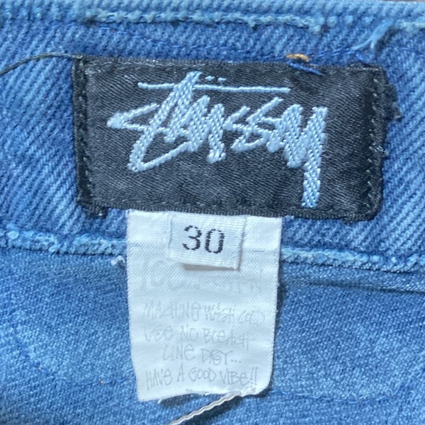 レア★80s USA製 初期 OLD STUSSY ショーンフォントタグ ビンテージ デニムショーツ オールドステューシー ハーフパンツ オールドサーフ