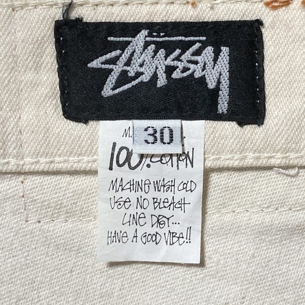 未使用★デッドストック★80s USA製 オールドステューシー ショーンフォントタグ デニムショーツ OLD STUSSY ハーフパンツ オールドサーフ