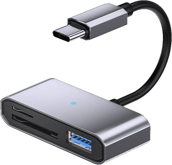 Amzhfeng USB Type-C sdカードリーダー 3in1 USB/SD/TF変換アダプタ カメラアダプタ OTG機能 写真/動画 高速データ転送 Phone a38