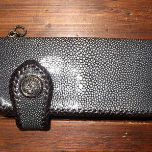 未使用 LEATHER CRAFT YOU レザークラフト優 スティングレイ ロングウォレット / 財布 長財布 スティングレー ガルーシャ