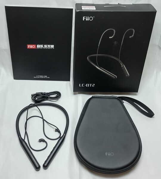 Fiio LC-BT2、Bluethoothレシーバー、Hi-Res、コネクタ0.75mm-2pin/0.78mm-2pin、ネックバンド、LDAC/aptX HD/aptX LL/aptX/AAC/SBC
