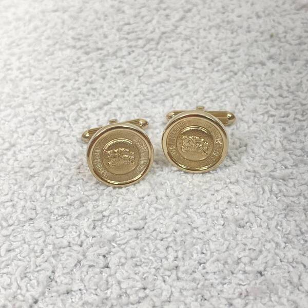 【バーバリーズ】カフスボタン ゴールド Burberry's バーバリー 結婚式 フォーマル ビジネス パーティー ホースロゴ ロゴ