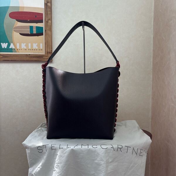 極美品 STELLA McCARTNEYステラマッカートニー Frayme Embossed Grainy Mat Tote Bag / フレイム グレイン オルターマット トートバッグ