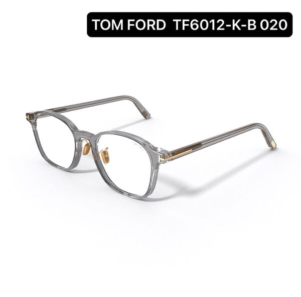 TOM FORD トムフォード TF6012-K-B 020 メガネフレーム グレー アジアンフィット 伊達めがね ブルーライトカット UVカット