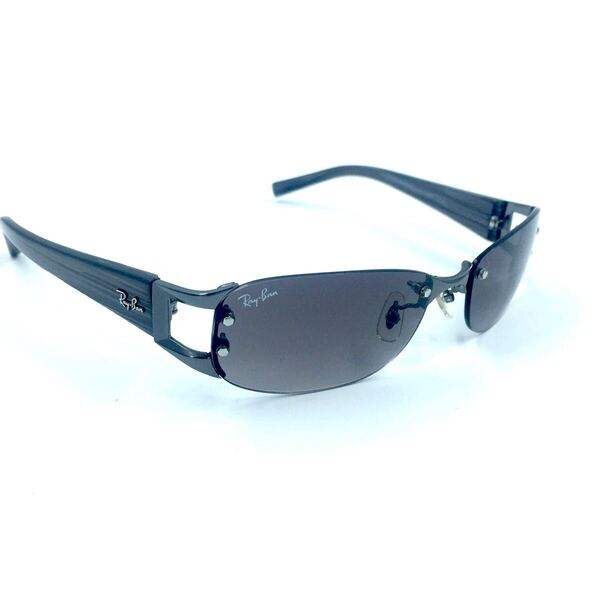 【ヴィンテージ】シルク無し Ray-Ban レイバン RB3397 ガンメタル サングラス リムレス
