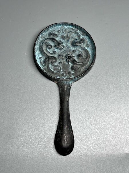 中国古美術 骨董品 青銅器 龍紋 唐鏡 手鏡 銅鏡 コレクション 金属工芸