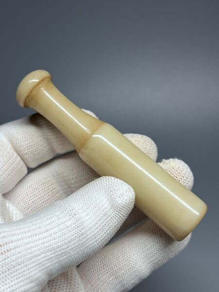 中国古美術 玉製 古玉 和田玉 素工 煙管 煙道具 コレクション 希少