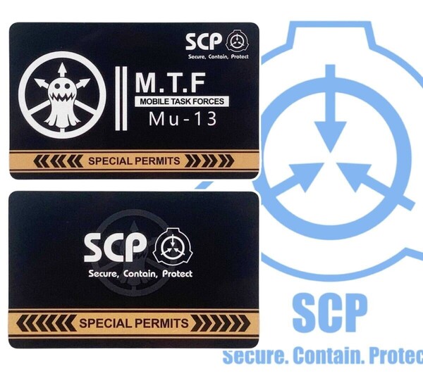 「SCP財団 機動部隊 ミュー-13/ゴーストバスターズ 特別許可証/カード」tface-g 【タグ:アニメ】1 T06/02