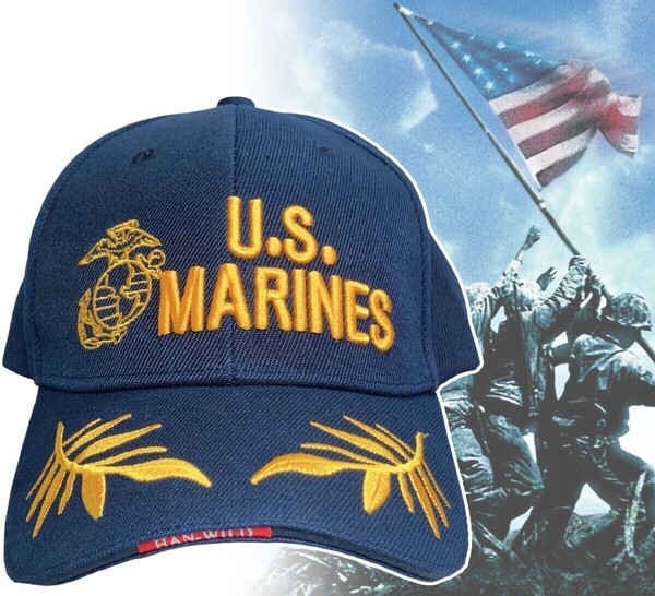 「U.S.MARINES/U.S.マリーンズ アメリカ海兵隊 帽子/野球帽 ネイビー」tface-g 【タグ:ミリタリー、アクセサリー】 T15
