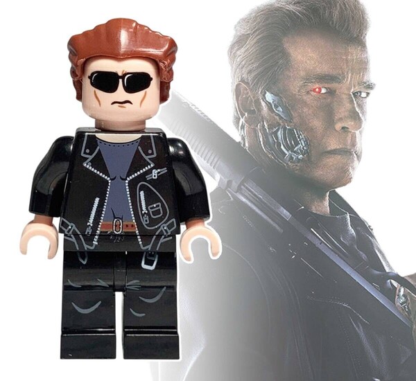「ターミネーター/T-800 アーノルド・シュワルツェネッガー レゴ風 互換/カスタム ミニフィグ タイプA」tface-g 【タグ:映画】1 T20