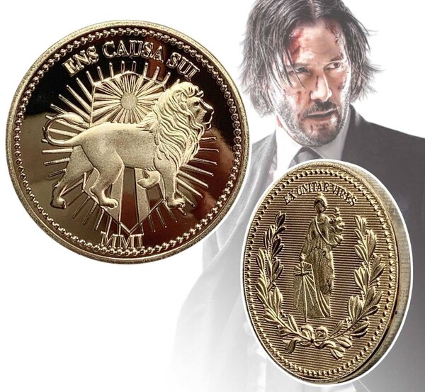 「ジョン・ウィック/キアヌ・リーブス コンチネンタル・ホテルの金貨/コイン レプリカ」 tface-g 【タグ:映画】1 T13