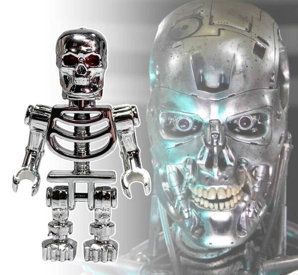 「ターミネーター/T-800 アーノルド・シュワルツェネッガー レゴ風 互換/カスタム ミニフィグ タイプB」tface-g 【タグ:映画】2 T21