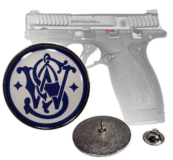 「Smith & Wesson/スミス&ウェッソン 銃器メーカー ピンバッジ」tface-g 【タグ:ミリタリー、アクセサリー】1 T05/27