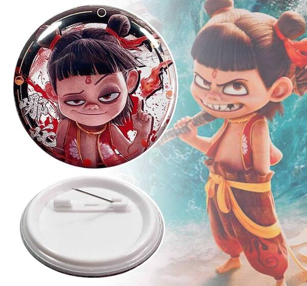 「ナタ/ナタ 魔童の大暴れ 缶バッジ タイプA」tface-g 【タグ:映画、アニメ、アクセサリー】1 T12