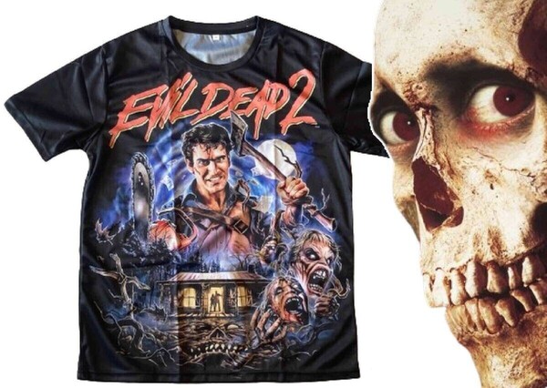 「死霊のはらわた2/ブルース・キャンベル Tシャツ Mサイズ」tface-g 【タグ:グッズ、映画】 T15
