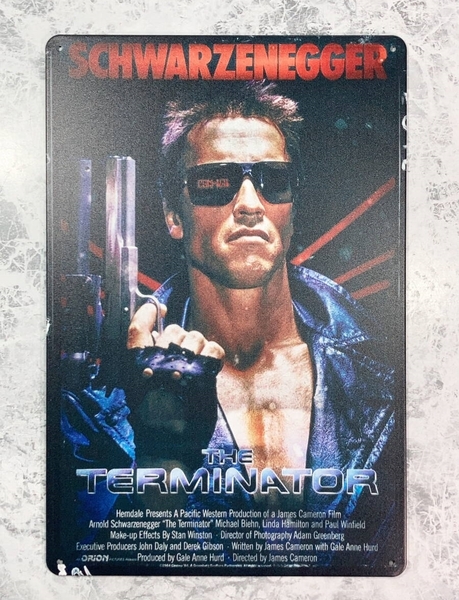「ターミネーター/アーノルド・シュワルツェネッガー メタル ポスター/プレート」tface-g 【タグ:映画、インテリア】1 T12