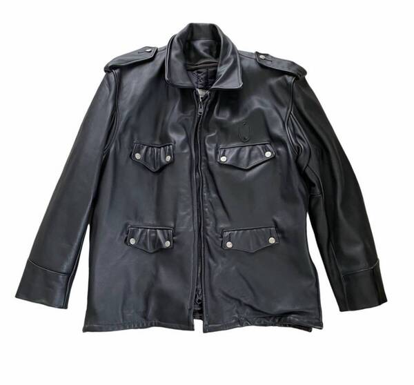 【3611】実物 ニューヨーク州ポリス ステーツポリス ポリスレザージャケット TAYLOR ’S LEATHERWEAR製 アメリカ製 極厚 サイズ44