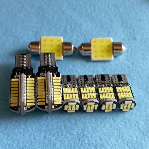 プロボックス サクシード NCP50系 NLP50系 爆光! ルームランプ バックランプ ナンバー灯 8個セット T10 LED ホワイト トヨタ/72/26/t31