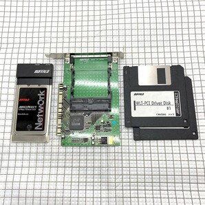 BUFFALO PCIバス 無線LANカード専用オプションボード WLI-PCI-CA + 11M無線LANカード WLI-PCM-L11/*動作未確認
