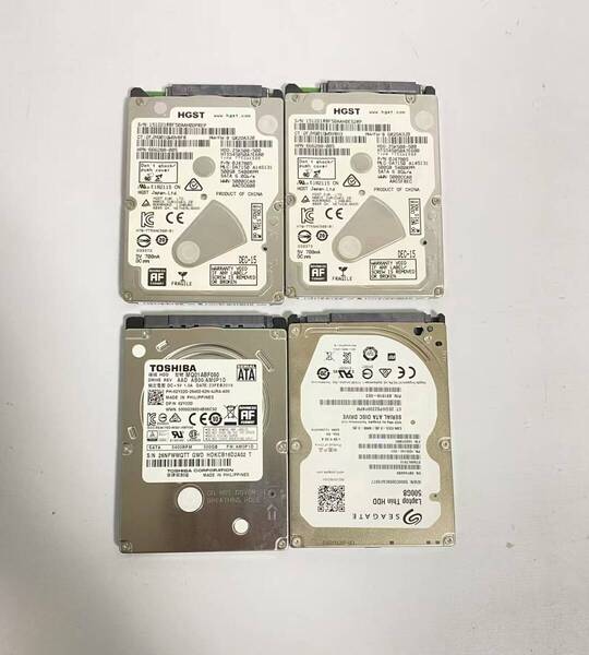 X50【4個セット】TOSHIBA SEAGATE HGST 2.5インチ SATA HDD 500GB