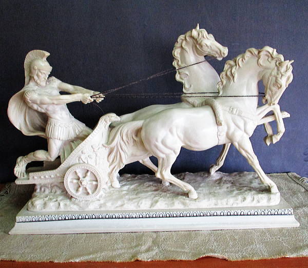 アンテルマ・サンティーニ A・SANTINI 戦馬車 イタリア製 騎士と馬 CLASSIC FIGURE SCULPTOR