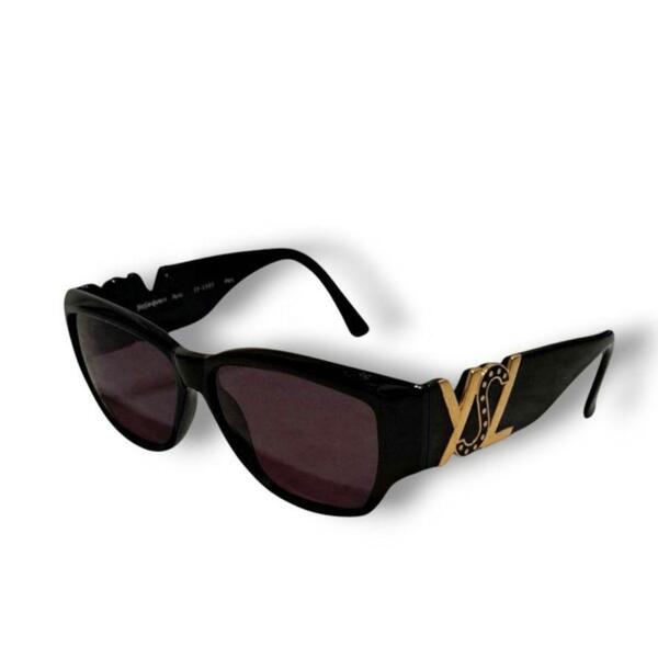 【YSL イブサンローラン】キャットアイ サングラス サイドロゴ ブラック 黒