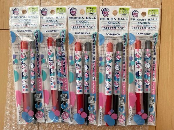 フリクションボールノック ゲルインキボールペン ドラえもん×5セット