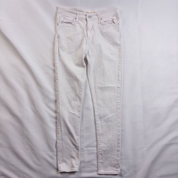 US Vintage LEVI'S 721 HIGH RISE SKINNY コットン97% エラスタン3% ハイライズ スキニー ストレッチ ホワイト 白 デニムパンツ