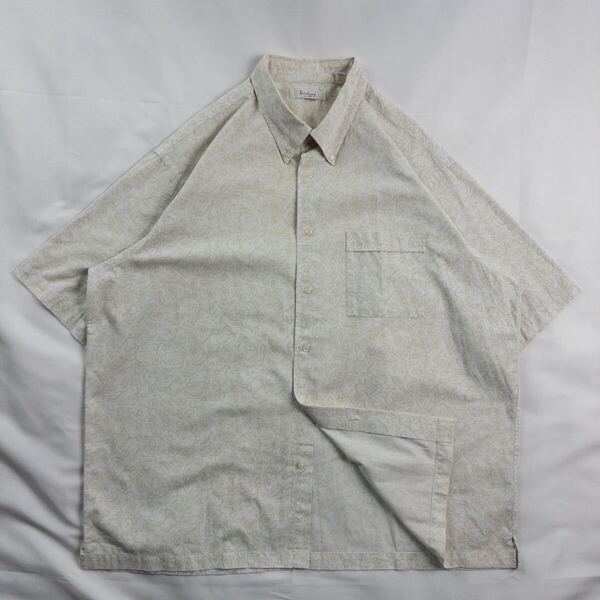 US Vintage 00s Turnbury コットン100% ボタンダウン くすみカラー リーフ ボタニカル エスニック 総柄 デザインシャツ