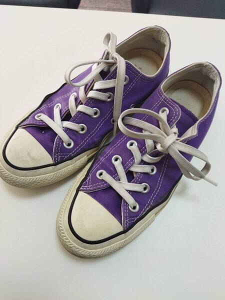 コンバース CONVERSE ALL STAR REACT 23cm オールスター ローカット 1SC153 ROYAL PURPLE スニーカー Chuck Taylor 中古品