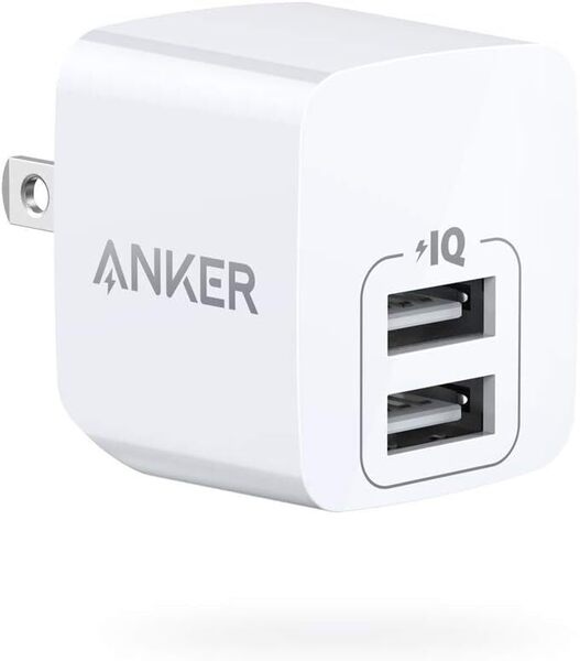 Anker PowerPort mini(12W 2ポート USBフルスピード充電器) A2620123 (ホワイト)