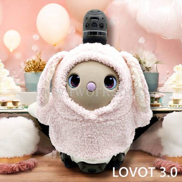 LOVOT ラボットの服ハンドメイド シープボアうさぎちゃんモコモコパーカー