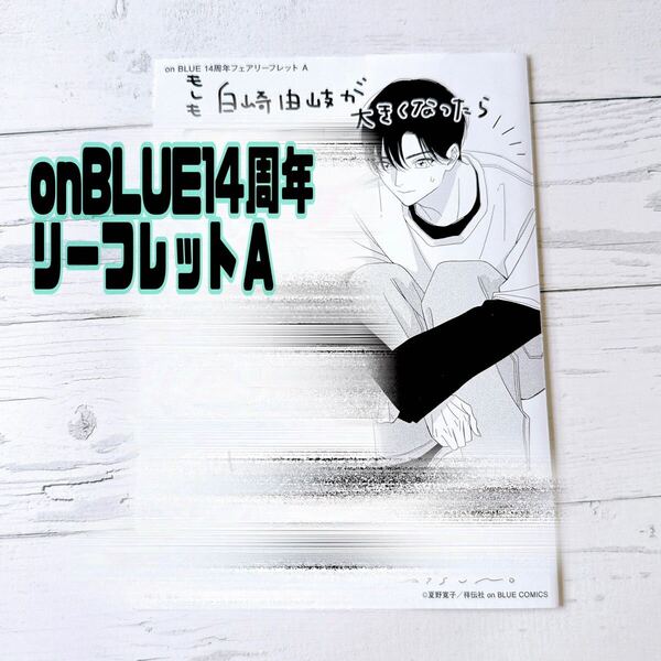 onBLUE 14周年記念フェア リーフレット A オンブルー 夏野寛子 松岡よろ aioiuo 紗久楽さわ