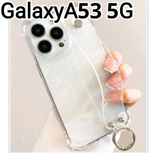 GalaxyA53 5G ケース クリア ベルト付き リング Galaxy A53