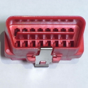 OBD2赤カプラー1個とピン8本のセット (OBD-II DLC3コネクタ&ピン)