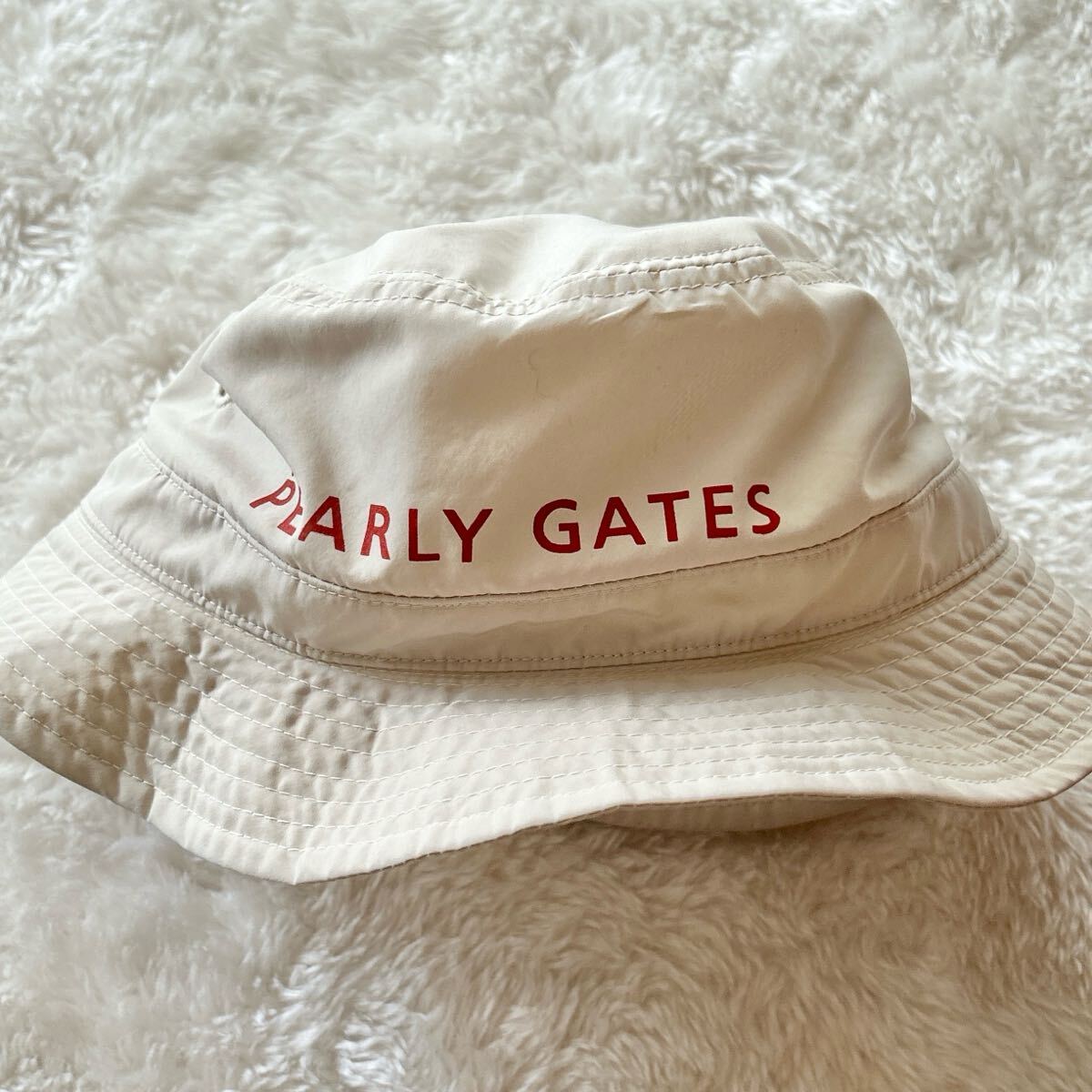 パーリーゲイツ PG ロゴ刺繍UPF40+サファリハット レディース