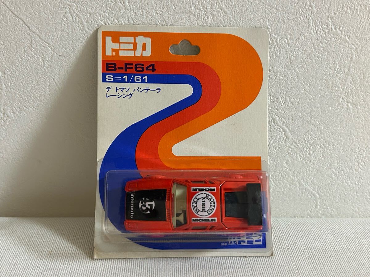 絶版 国産トミカ B-F64 赤 デ・トマソ パンテーラ レーシング1