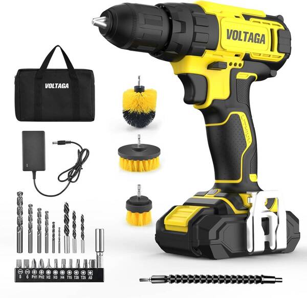 ファッション 多機能電動ドライバー ビット20点付き 20V 2000mAh大容