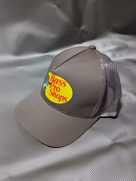 新品未使用 バスプロショップス ロゴメッシュキャップ フリーサイズ ネイビー白緑 BassProShops ブッシング 釣り 帽子 アウトドア