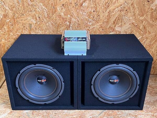 セット サブウーファー 10インチ ウーハーボックス 付き タランプス アンプ