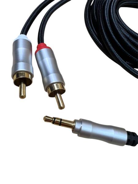 2RCA(オス)アダプターケーブル to 3.5mm オス ステレオ 2.7M