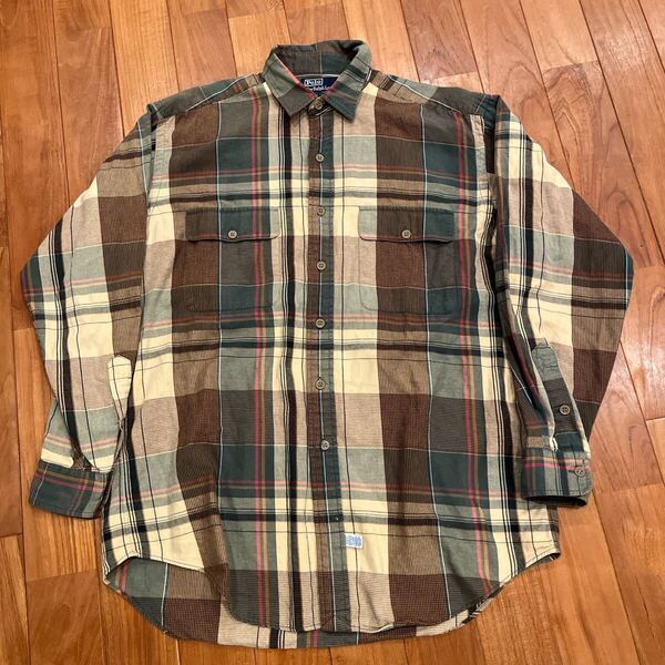 Polo by Ralph Lauren チェック ネルシャツ ラルフローレン 長袖シャツ クレイジー RRL ビンテージ