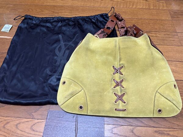 イヴサンローラン Yves Saint Laurent YSL ワンショルダーバッグ トートバッグ カバン かばん 鞄 スエード レザー ヴィンテージ オールド