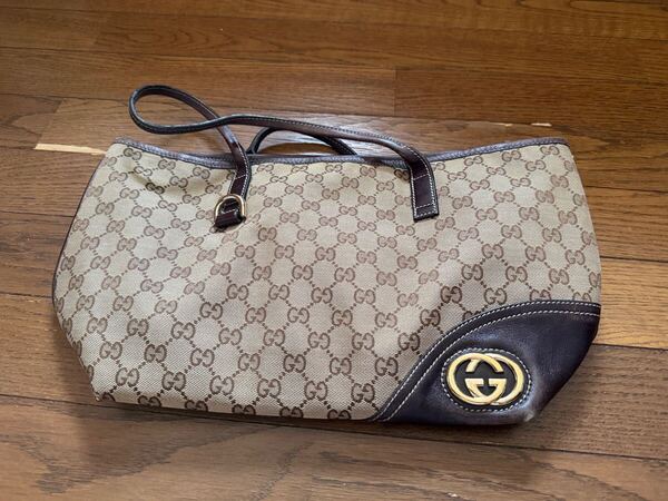 グッチ GUCCI ハンドバッグ トートバッグ GG柄 GGキャンバス カバン かばん 鞄 ベージュ