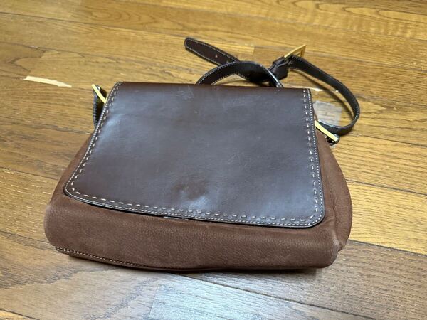 セリーヌ CELINE ショルダーバッグ カバン かばん 鞄 レザー ヴィンテージ ビンテージ オールド レトロ ブラウン 茶色