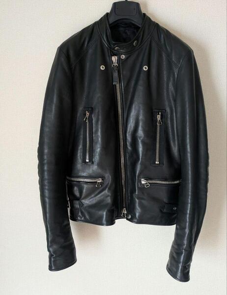 ランバン バイカーレザー ライダース lanvin 44 ルカ カフェレーサー