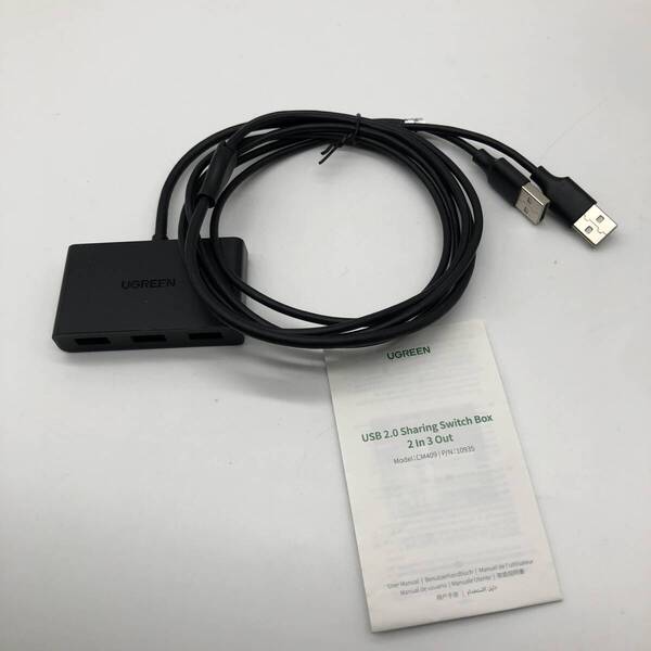 UGREEN 切替器 USB 2.0 切り替え PC2台用 プリンタ マウス キーボード ハブなどを切替 手動切替器 プリンタ 切り替え機 A3036