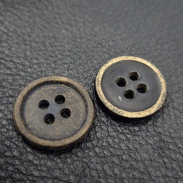 パピエマシェ カートンボタン フレンチヴィンテージ アンティーク french vintage 紙ボタン 古着 2個 20mm 21mm 補修 フランス
