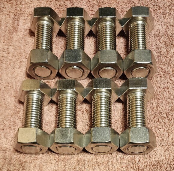 SUS304 ステンレス M20×55mm ボルト ナット 8本セット 未使用保管品