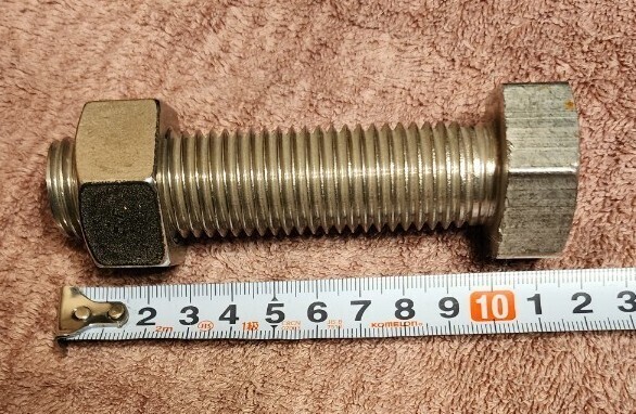 SUS304 ステンレス M24×100mm(全ネジ) ボルト ナット 未使用保管品